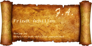 Frindt Achilles névjegykártya